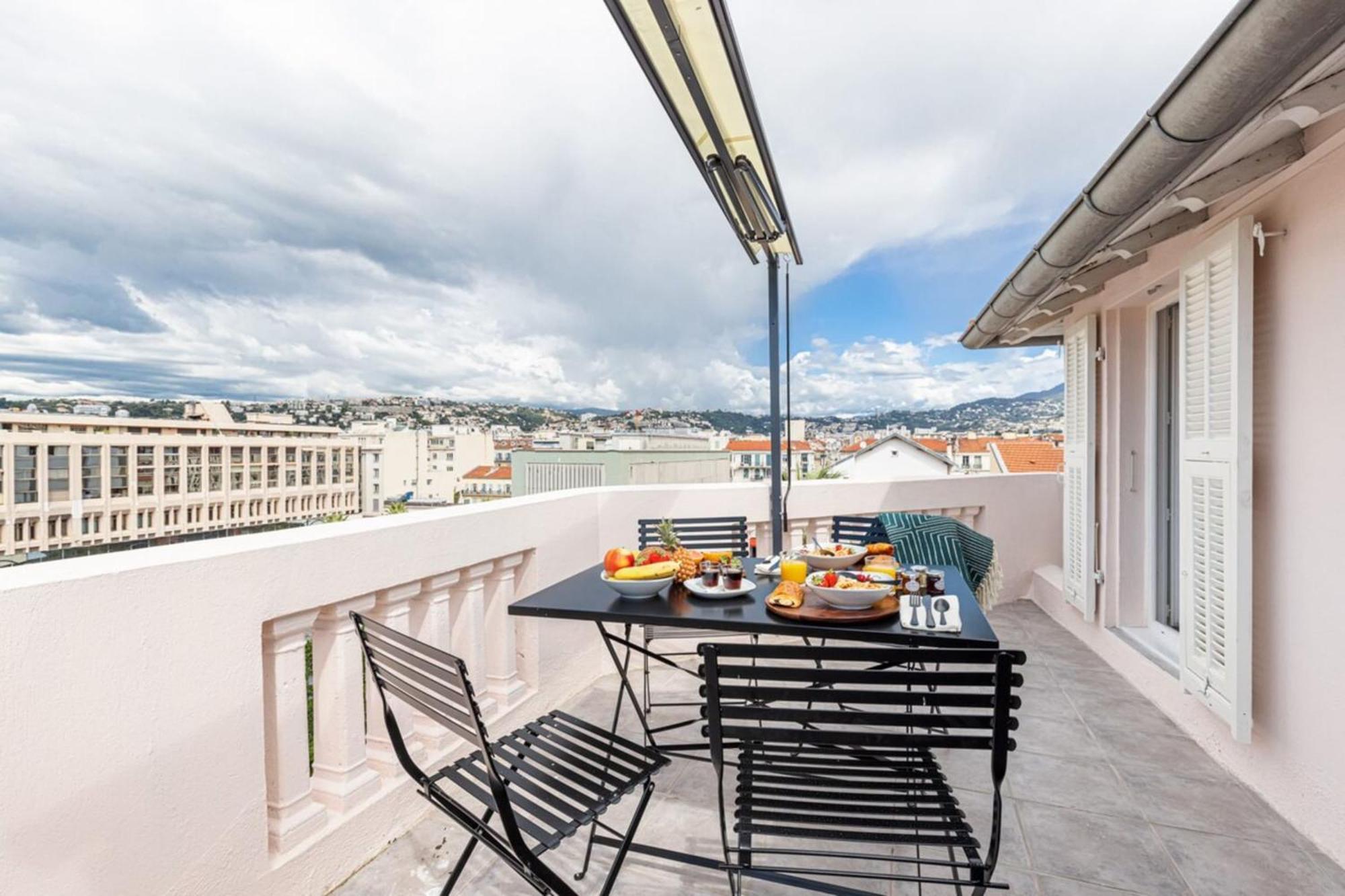 니스 Spitalieri 2 - Superb Terrace Panoramic View Ac 아파트 외부 사진